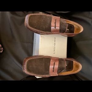 David Eden brown loafer with suede top